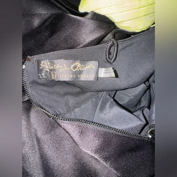 NWOT Alice Olivia Joss bow high low black gown size 12 - Picture 7 of 9